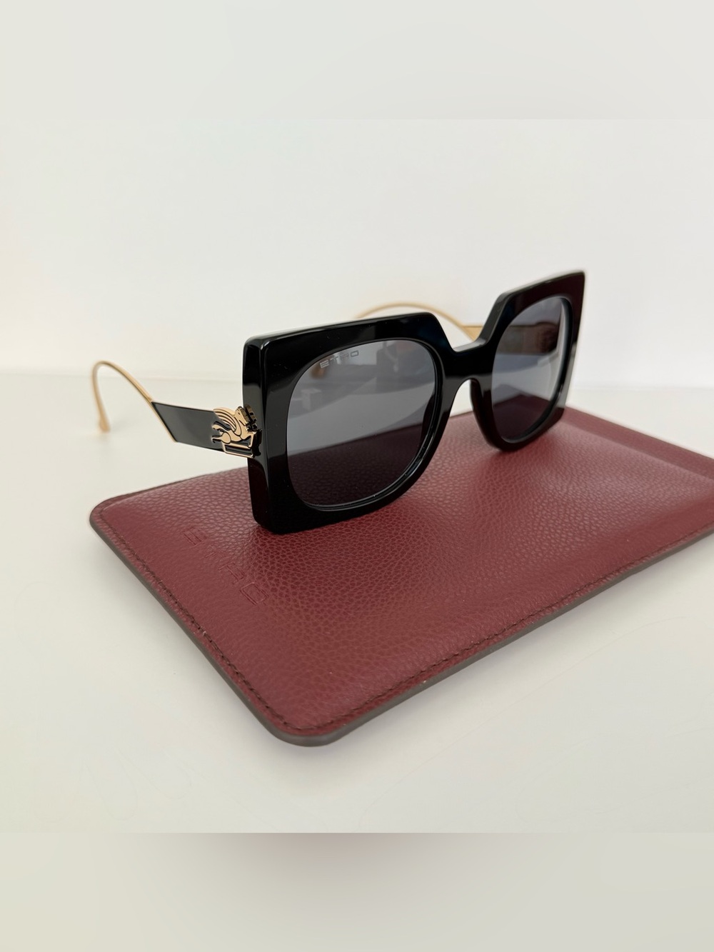 NEW!!! ETRO women oversized black sunglasses ETRO 0026/S 807 IR Authentic